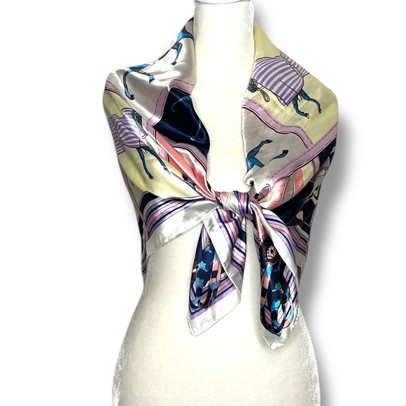 Accessories - Western Style Horses Silk feel Scarf